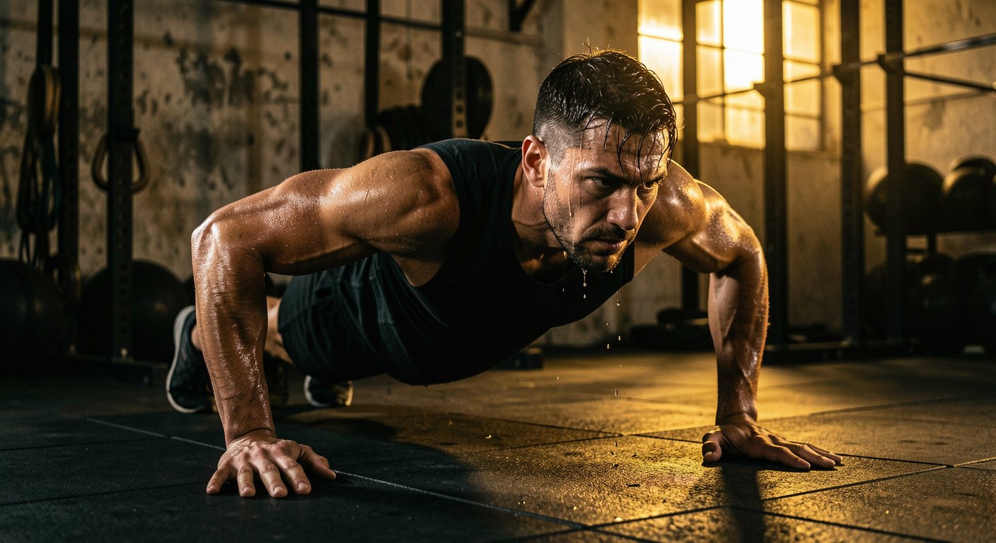 A man training through voluntary discomfort to build self-control