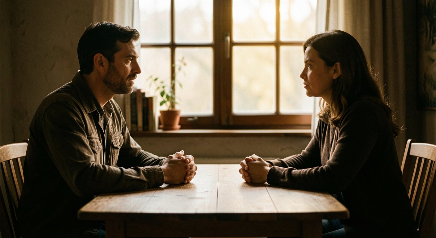 Man and woman walking together representing healthy male leadership in relationships