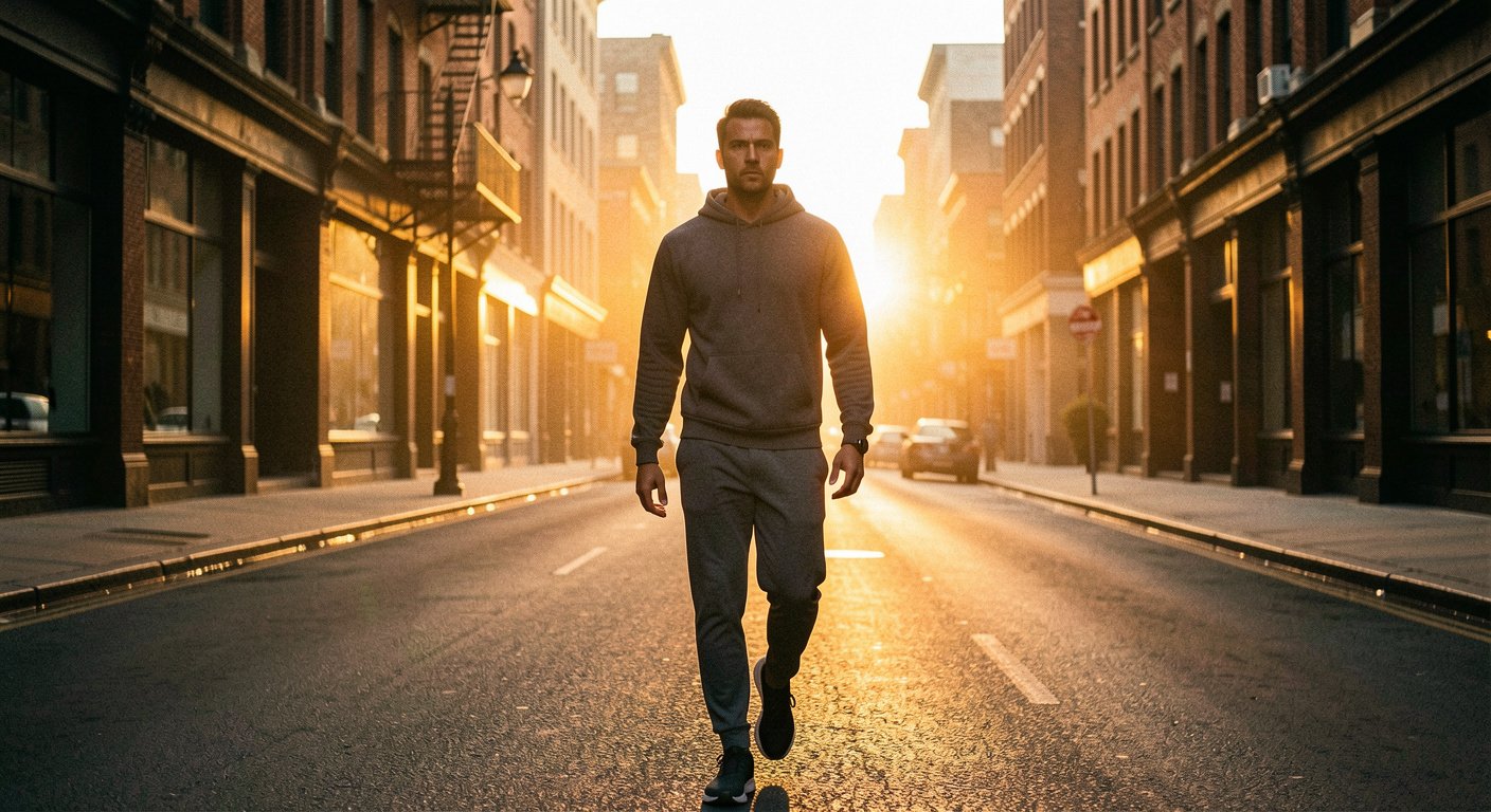 Man following a sustainable nutrition and exercise plan for weight loss